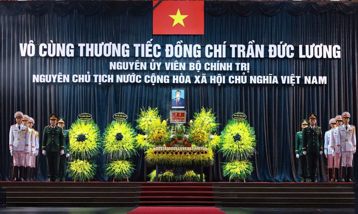 Lễ truy điệu nguyên Chủ tịch nước Trần Đức Lương được tổ chức trọng thể tại Nhà tang lễ quốc gia (Hà Nội)